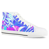 Summer Vibes - White High Top Canvas Shoes