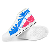 Eiffel Tower White High Top Canvas Shoes