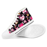 Cupid White High Top Canvas Shoes