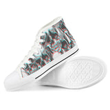 Skull melt - White High Top Canvas Shoes