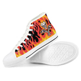 Blazin' pistol - White High Top Canvas Shoes