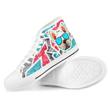 Bulldog White High Top Canvas Shoes