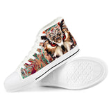 owl White High Top Canvas Shoes