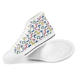 Gettin' Jiggy - White High Top Canvas Shoes