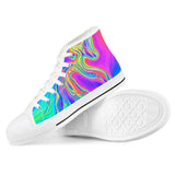 Drip - White High Top Canvas Shoes