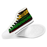 Rasta - White High Top Canvas Shoes