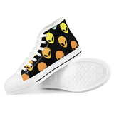 Alien Invasion - White High Top Canvas Shoes