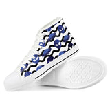 Outta Here - White High Top Canvas Shoes