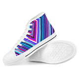 Illusions - White High Top Canvas Shoes