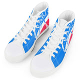 Eiffel Tower White High Top Canvas Shoes