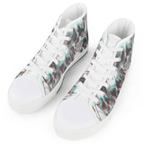 Skull melt - White High Top Canvas Shoes