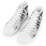 Egyptian Pyramids White High Top Canvas Shoes