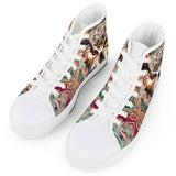 owl White High Top Canvas Shoes