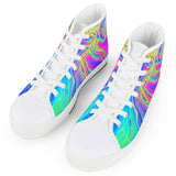 Drip - White High Top Canvas Shoes