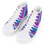 Illusions - White High Top Canvas Shoes