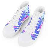 Summer Vibes - White High Top Canvas Shoes