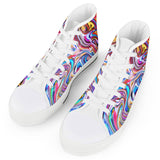 Lucid Dream - White High Top Canvas Shoes