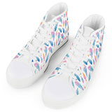 Fly Away - White High Top Canvas Shoes