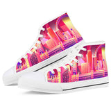 London eye White High Top Canvas Shoes