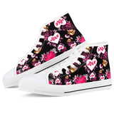 Cupid White High Top Canvas Shoes