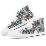 Skull melt - White High Top Canvas Shoes