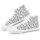 Gettin' Jiggy - White High Top Canvas Shoes