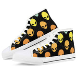 Alien Invasion - White High Top Canvas Shoes