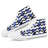 Outta Here - White High Top Canvas Shoes