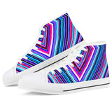 Illusions - White High Top Canvas Shoes