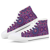 Garden Goddess - White High Top Canvas Shoes