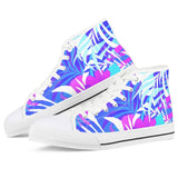 Summer Vibes - White High Top Canvas Shoes