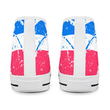 Eiffel Tower White High Top Canvas Shoes