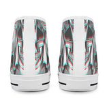 Skull melt - White High Top Canvas Shoes