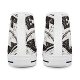 Egyptian Pyramids White High Top Canvas Shoes