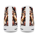 owl White High Top Canvas Shoes