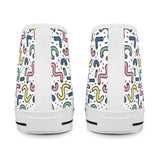 Gettin' Jiggy - White High Top Canvas Shoes