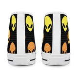 Alien Invasion - White High Top Canvas Shoes