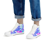 Summer Vibes - White High Top Canvas Shoes