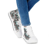 Skull melt - White High Top Canvas Shoes