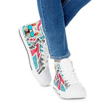 Bulldog White High Top Canvas Shoes