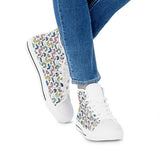 Gettin' Jiggy - White High Top Canvas Shoes