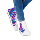 Illusions - White High Top Canvas Shoes