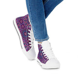 Garden Goddess - White High Top Canvas Shoes