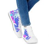 Summer Vibes - White High Top Canvas Shoes