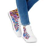 Lucid Dream - White High Top Canvas Shoes