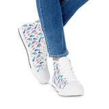 Fly Away - White High Top Canvas Shoes