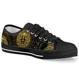 Golden Lion - Black Low Top Canvas Shoes