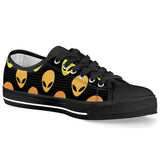 Alien Invasion - Black Low Top Canvas Shoes