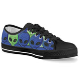 Spaced Out - Black Low Top Canvas Shoes