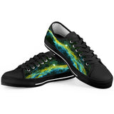 Golden Way Black Low Top Canvas Shoes